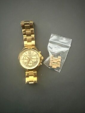 Michael Kors Gold Tone Link Chronograph Watch